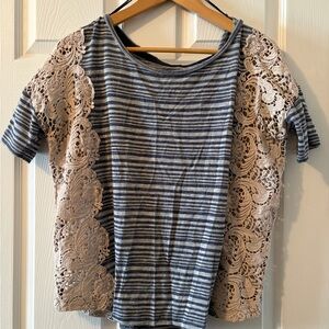 Free People Crochet Tee